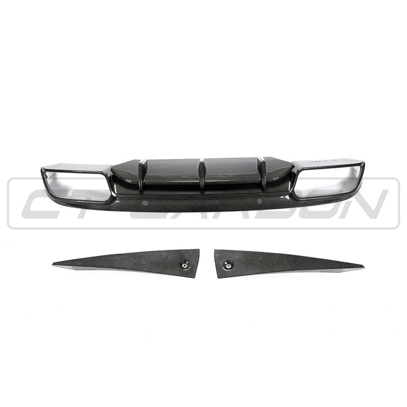 Load image into Gallery viewer, MERCEDES W205 C63 FACELIFT COUPE/CONVERTIBLE 2DR CARBON FIBRE DIFFUSER - CT DESIGN

