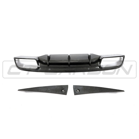 MERCEDES W205 C63 FACELIFT COUPE/CONVERTIBLE 2DR CARBON FIBRE DIFFUSER - CT DESIGN