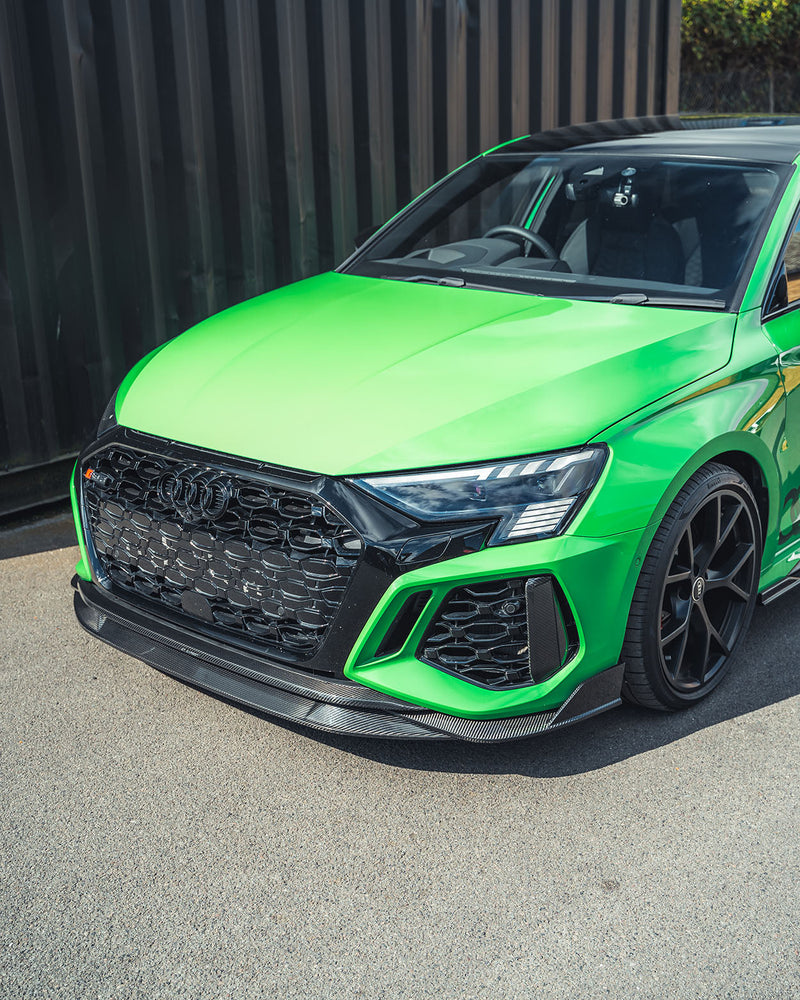 Load image into Gallery viewer, AUDI RS3 8Y CARBON FIBRE FRONT BUMPER CORNERS - CT DESIGN
