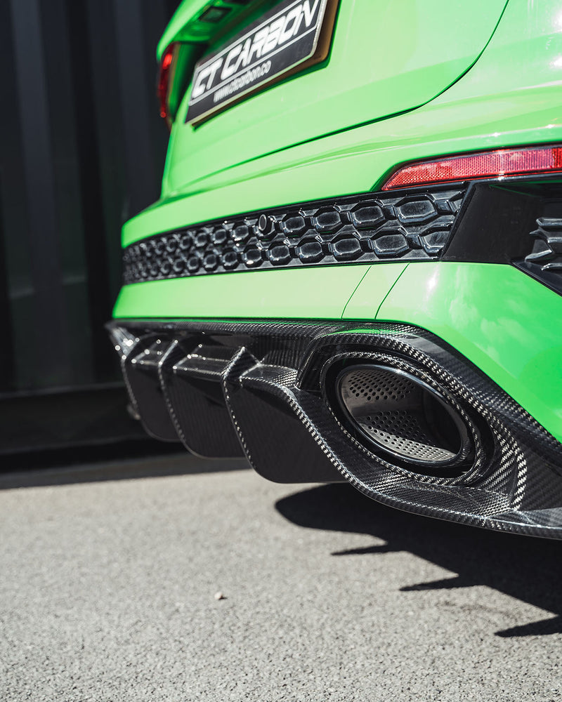 Load image into Gallery viewer, AUDI RS3 8Y SALOON CARBON FIBRE DIFFUSER - CT DESIGN

