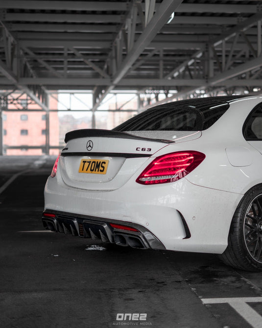 MERCEDES C63/C63S W205 SALOON CARBON SPOILER - DUCKTAIL PS STYLE - CT Carbon
