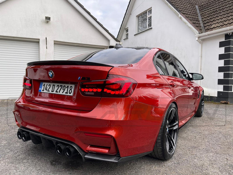 Load image into Gallery viewer, BMW M3/M4 (F80 F82 F83) CARBON FIBRE DIFFUSER - V-STYLE - CT Carbon
