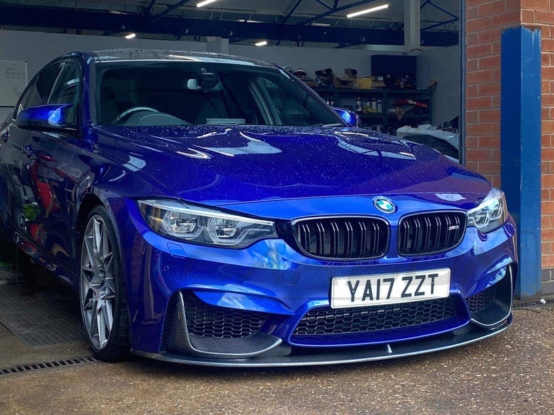 Auto Perfectionists UK Gloss Carbon Fiber Front Splitter Spoiler Lip For BMW M3 F80 & M4 F82/F83 – M Performance Style
