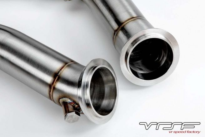 Load image into Gallery viewer, VRSF 3&quot; Cast Race Downpipes 15-19 BMW M3, M4, M2C
