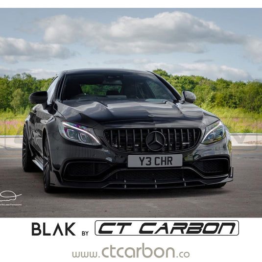 MERCEDES W205 C63 AMG 2014-2018 AMG GT BLACK GRILL (WITHOUT CAMERA) - CT Carbon